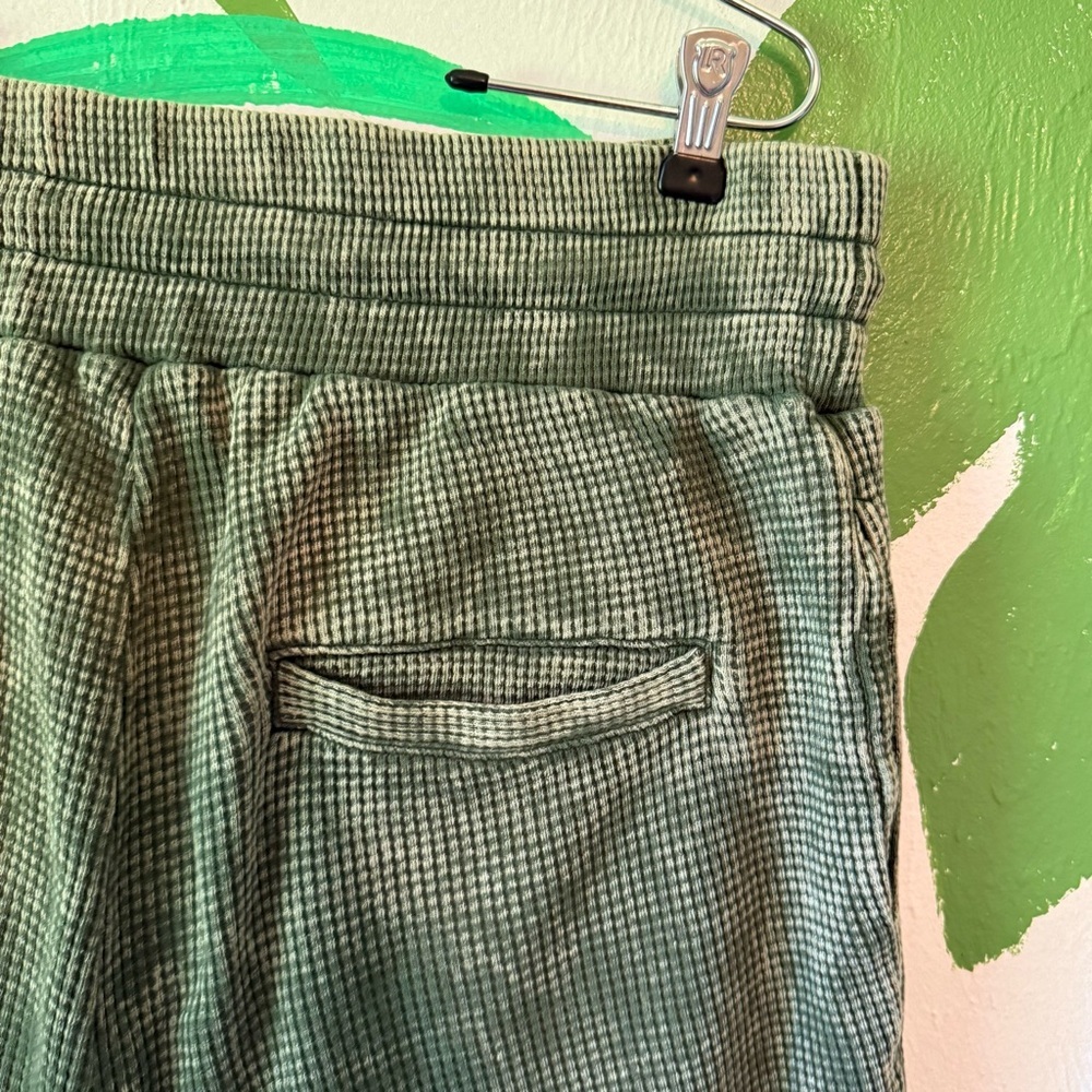 Cotton Citizen Olive Green Waffle Drawstring Shorts - Picture 4 of 5